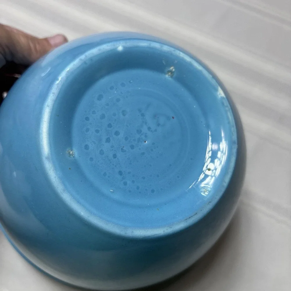 Vtg Rare Fiesta Turquoise Mixing Bowl Nesting Original No Bottom Ring